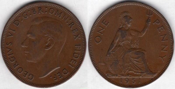 Great Britain. George VI. Penny 1951  dy23865