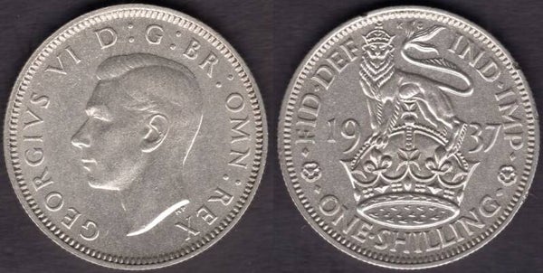 Great Britain. George VI. Shilling 1937E.  dy23867