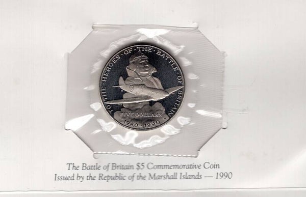 Marshall Islands. Battle of Britain $5 1990.  dy23875