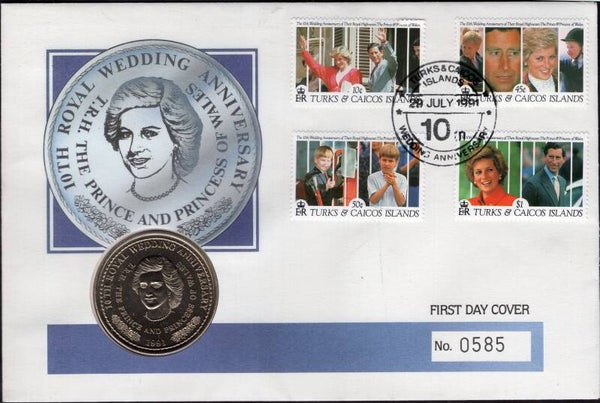 Turks & Caicos. Diana Crown 1991.  dy23877