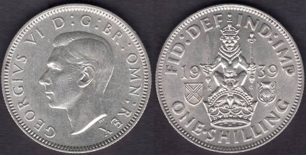 Great Britain. George VI. Shilling 1939S     dy23884