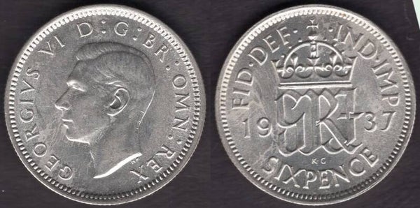 Great Britain. George VI. Sixpence 1937. dy23887