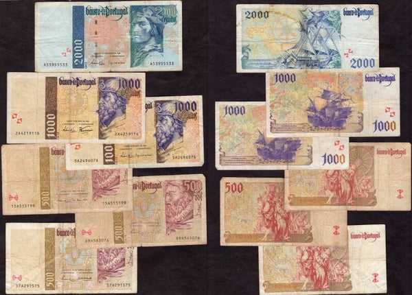 Portugal. Six Banknotes.   dy23898