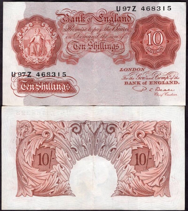 Beale 10 Shillings (1950) series U97Z VF.   dy23907