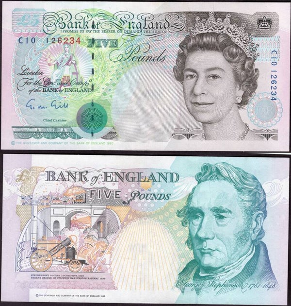 G.M.Gill. £5 (1990). Series C10, EF. dy23920