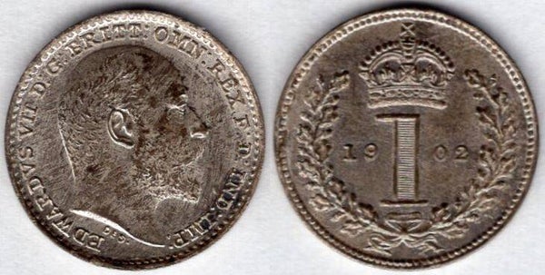 Great Britain, Edward VII, Maundy 1d 1902.    DY23929