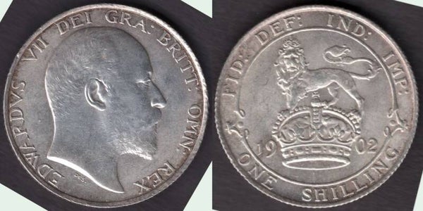 Edward VII. Shilling 1902. EF.   dy23932