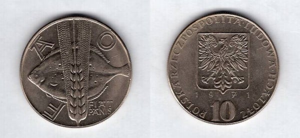 Poland. 10 Zloty 1971.  dy23936