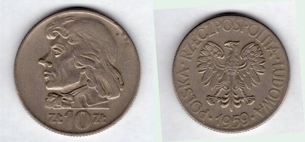 Poland. 10 Zloty 1959.  dy23937