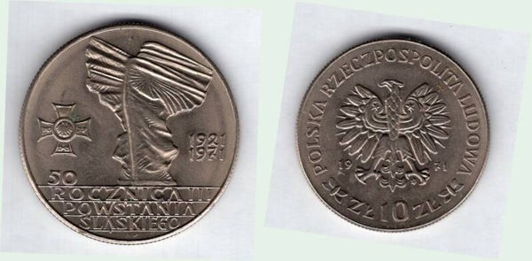 Poland. 10 Zloty 1971.  dy23938