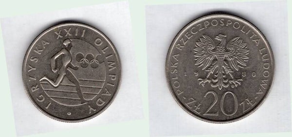 Poland. 20 Zloty 1980.  dy23939