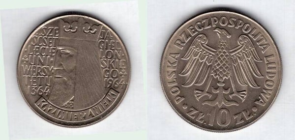 Poland. 10 Zloty 1964.  dy23942