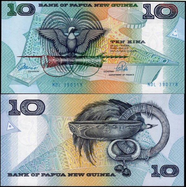 Papua New Guinea. Ten Kina series NDL. AU.  dy23963