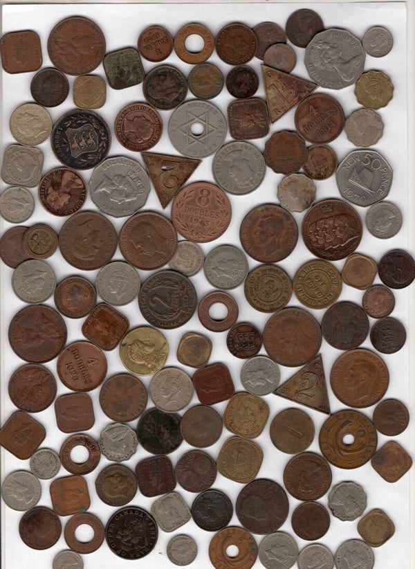 Great Britain/Commonwealth-Tokens. 100 items.   dy23965