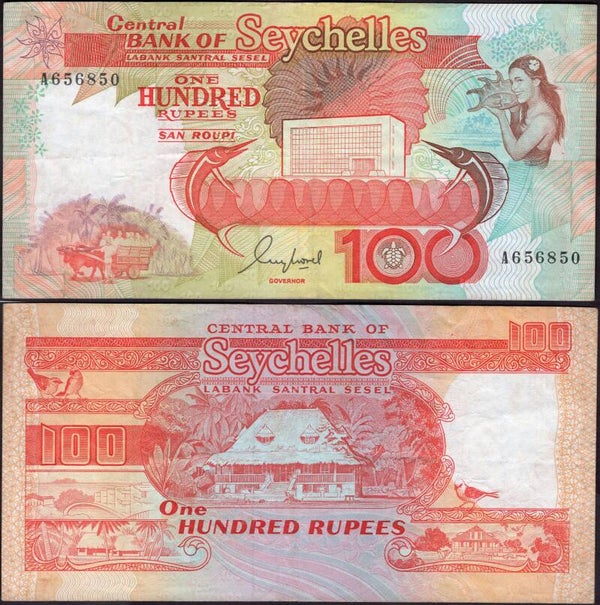 Seychelles. 100 Rupees  (1989) (WPM 35) Crisp F-VF.  dy24144