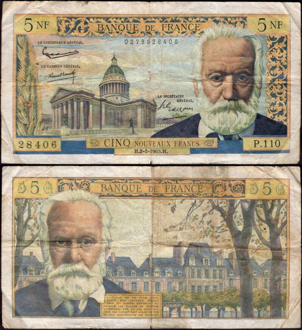 France. Five New Francs 2-5-1963 Fine.  dy24219