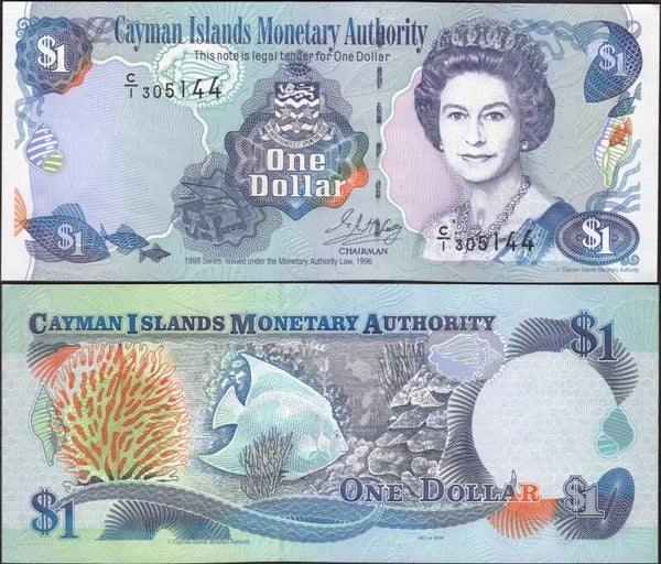 Cayman Islands. One Dollar 1998 (WPM 21a) C/1 305144 AU-UNC. dy24461