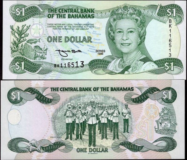 Bahamas. One Dollar 1996 (WPM 57a) UNC.  dy24462