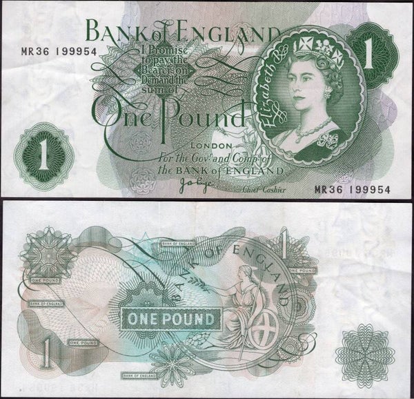 Page. One Pound (1970) Replacement MR36 199954 Crisp VF.  dy24470