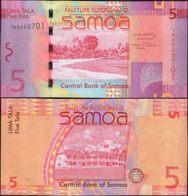 Samoa. Five Tala (2003) (WPM 38) TK0040701 AU-UNC.  dy24496