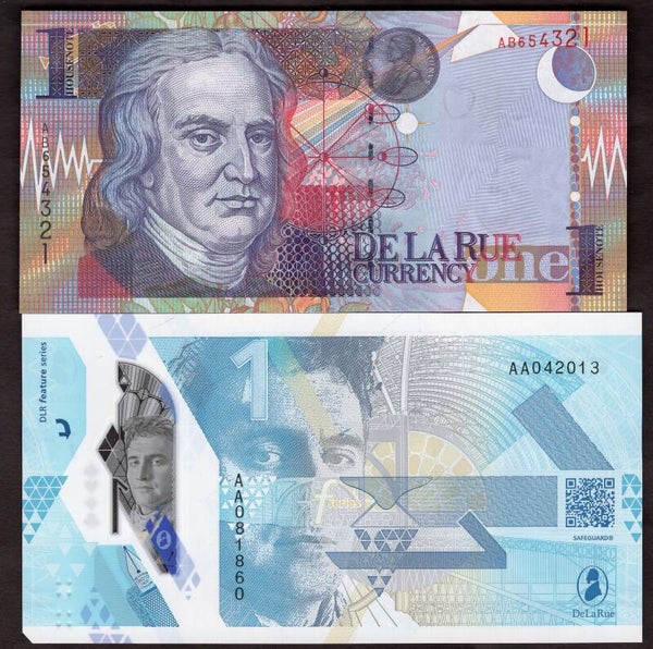 De La Rue. Two Test Notes.    dy24501