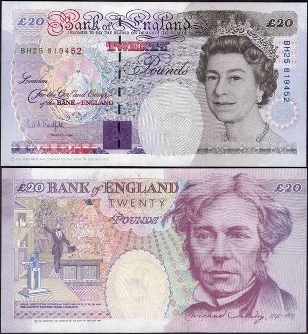 Bank of England. Kentfield £20 (1994) (BYB; BE217c) series BH25. GEF.  dy24580