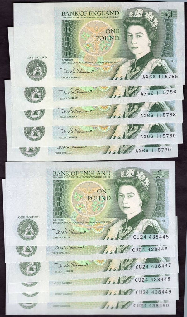 Job lot of Page & Somerset £1s (1978-81) mixed grades. Details Below.