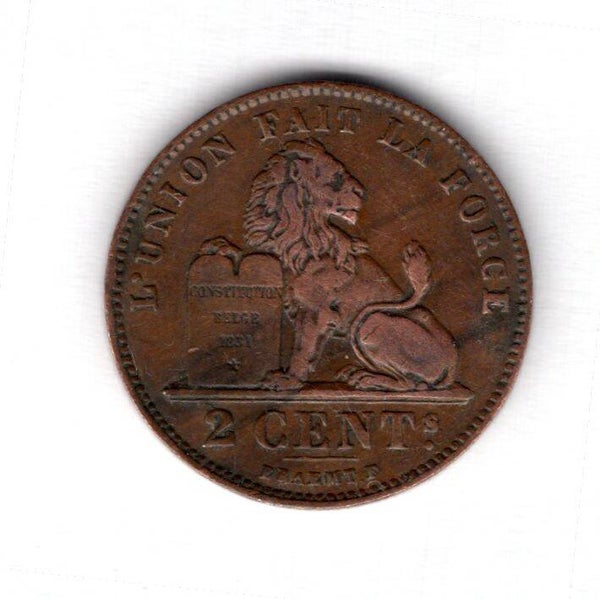 Belgium. 2 Centimes 1909 (French).
