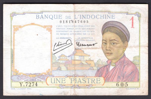 French IndoChina. Piastre (1949) (WPM 54d). VF. EB11072