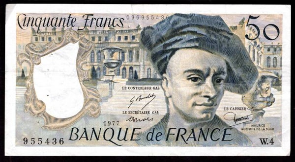 France. 50 Francs 1977. 096955436. Fine.