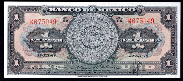 Mexico. Peso 22-XII-48. K675049. VF-EF.