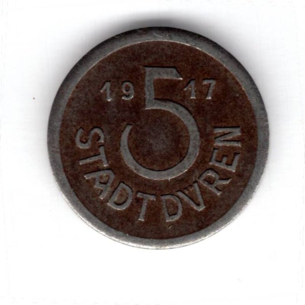 Germany. Duren. 5 Pfennig 1917.   mv11847