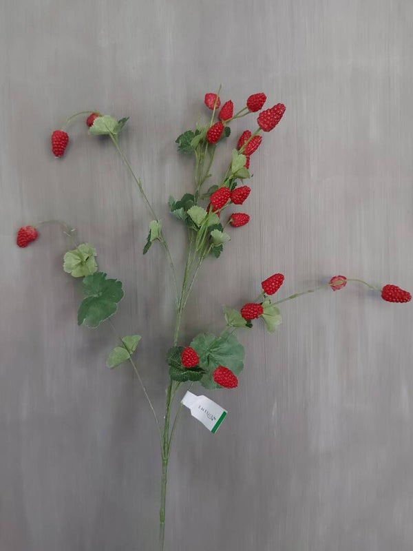 Zijden tak Raspberry spray Red