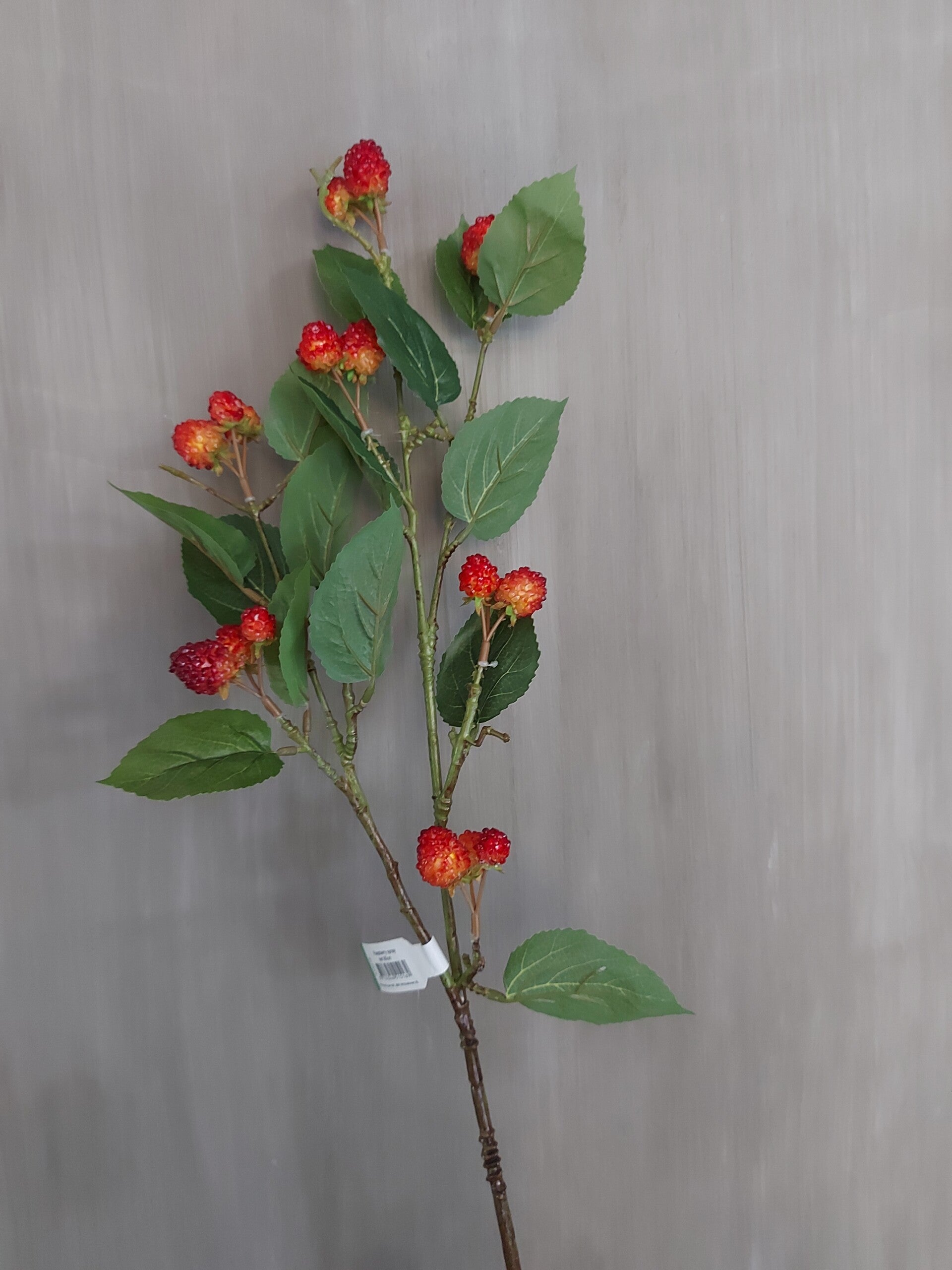 Zijden tak Raspberry spray Red