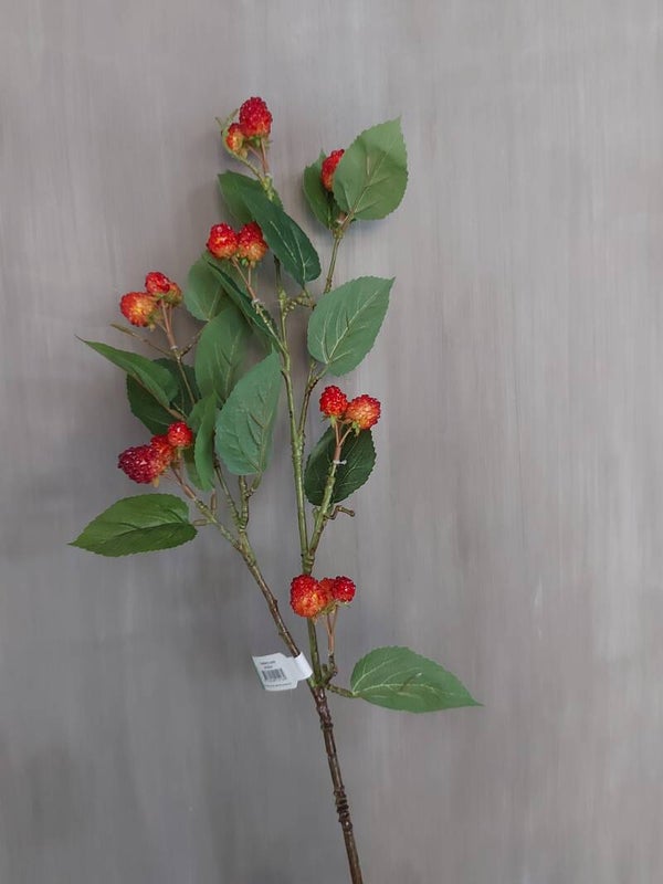 Zijden tak Raspberry spray Red