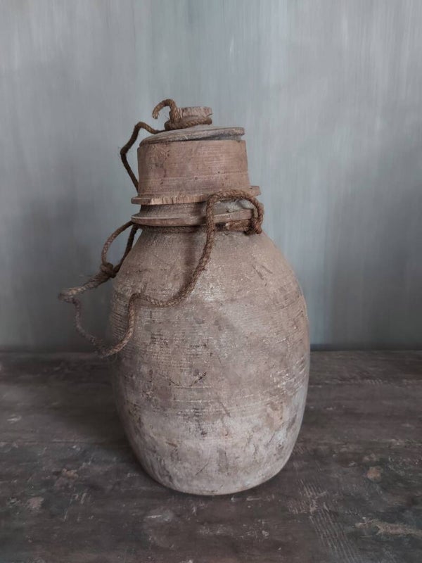 Unieke Pot Nepal met deksel 003