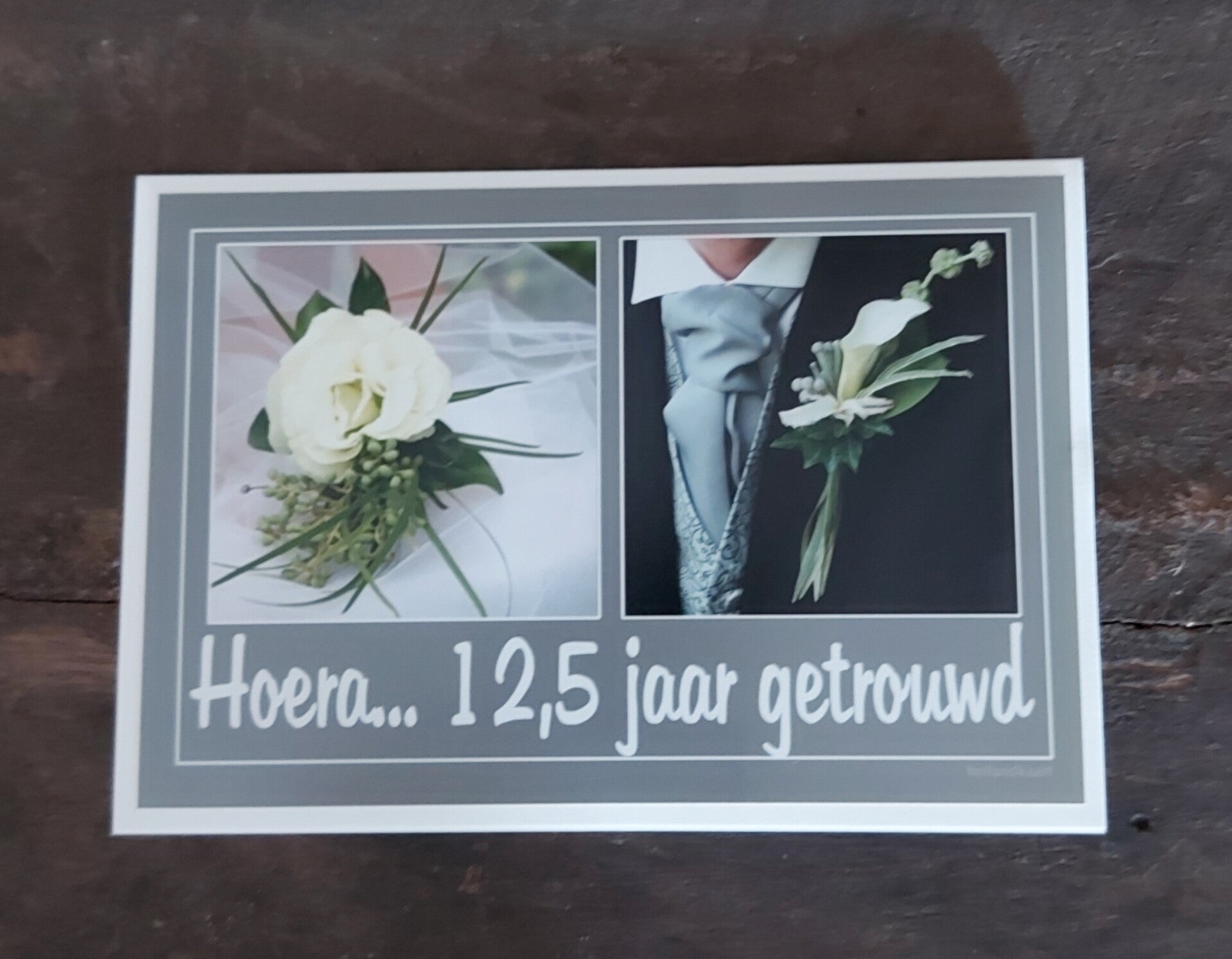 Kaart 12,5 jaar getrouwd