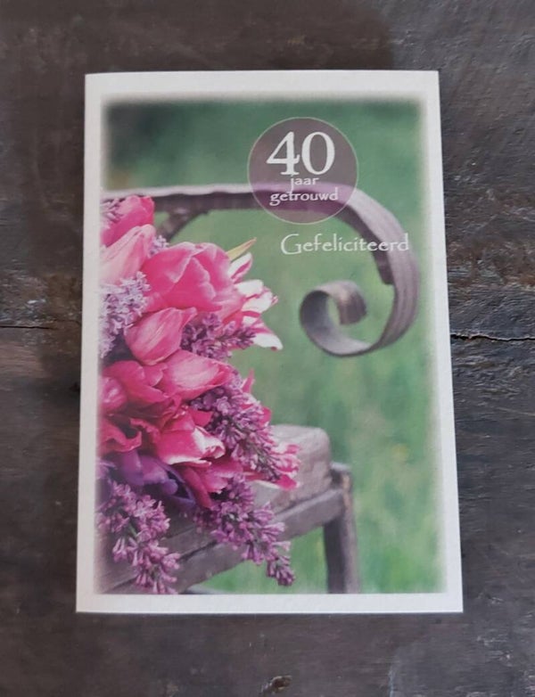 Kaart 40 jaar getrouwd