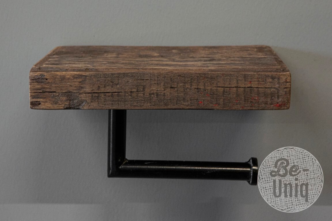 BE UNIQ Toiletrol houder ELSA oud hout en metaal
