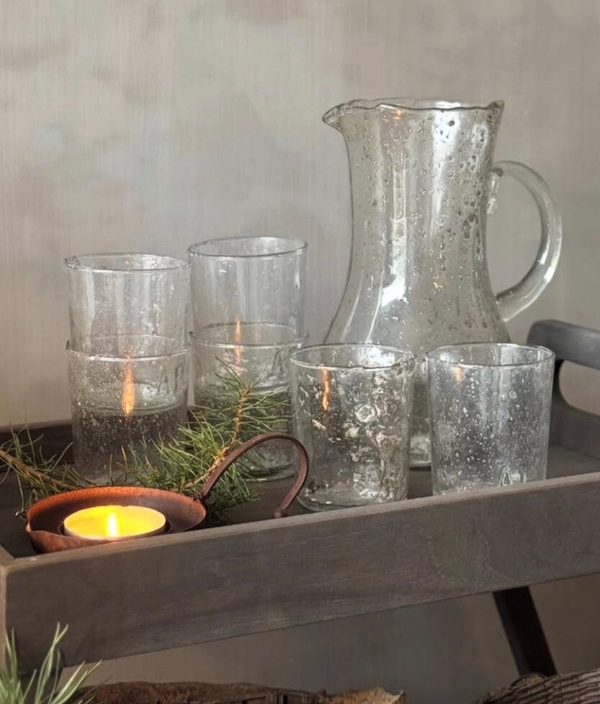 AURA PEEPERKORN - Waterglas/windlicht bubbels