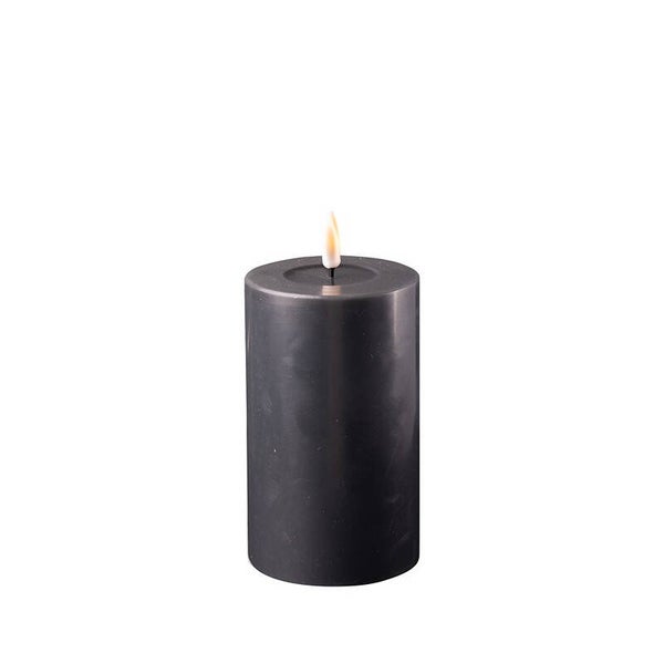 Deluxe Homeart - LED Candle Black Ø7,5 cm
