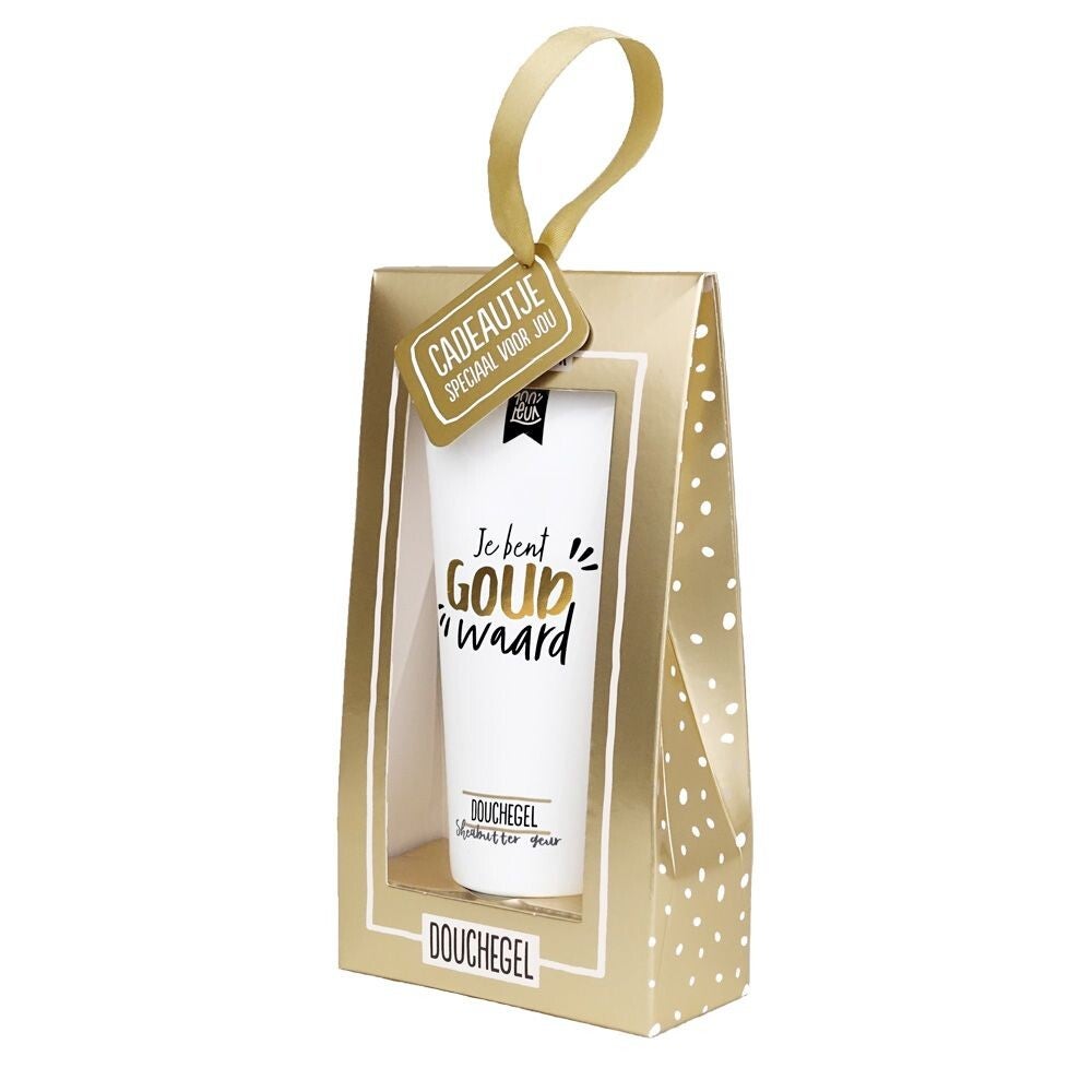 100% LEUK - Douchegel in cadeauverpakking - Goud waard