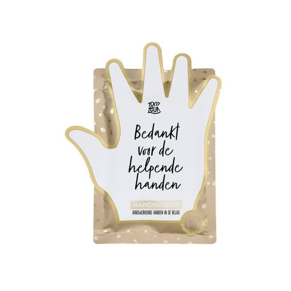100% LEUK - Handmasker - Bedankt voor de helpende handen