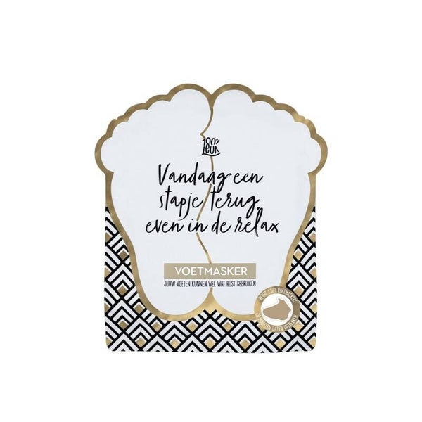 100% LEUK - Voetenmasker - Vandaag een stapje terug, even in de relax