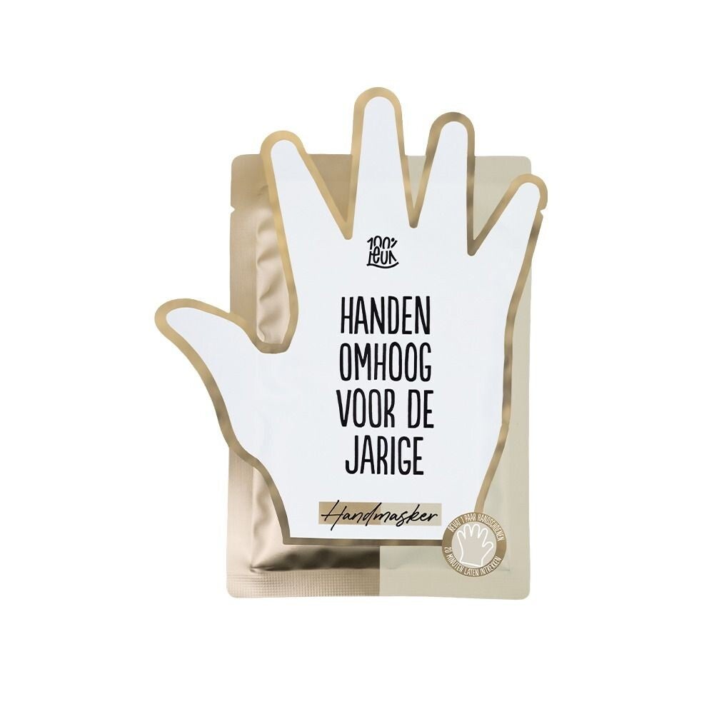 100% LEUK - Handmasker - Handen omhoog voor de jarige