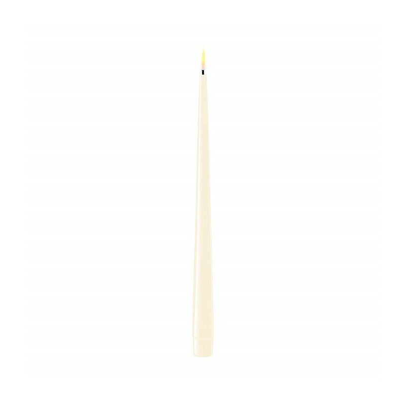 Deluxe Homeart - LED Shiny Dinner Candle Cream 2 stuks