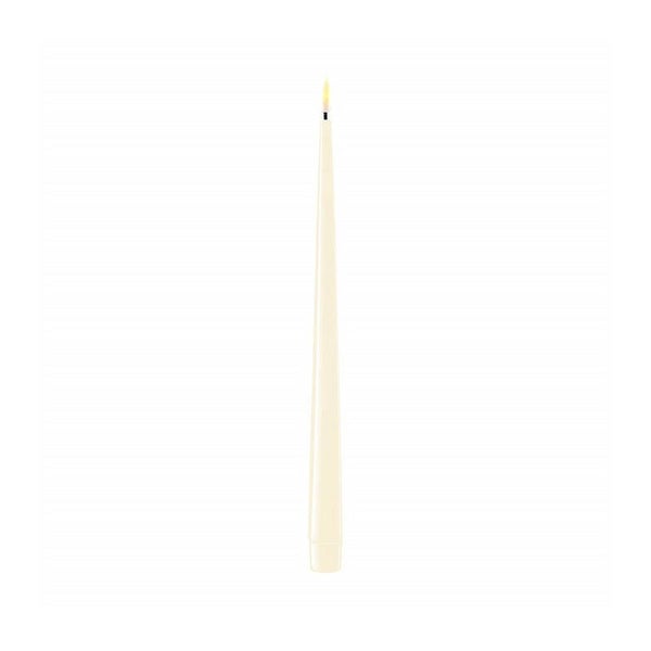 Deluxe Homeart - LED Shiny Dinner Candle Cream 2 stuks