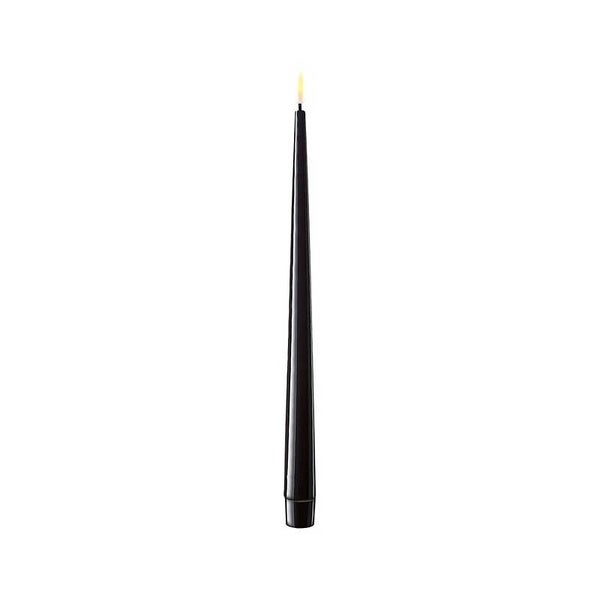 Deluxe Homeart - LED Shiny Dinner Candle Black 2 stuks