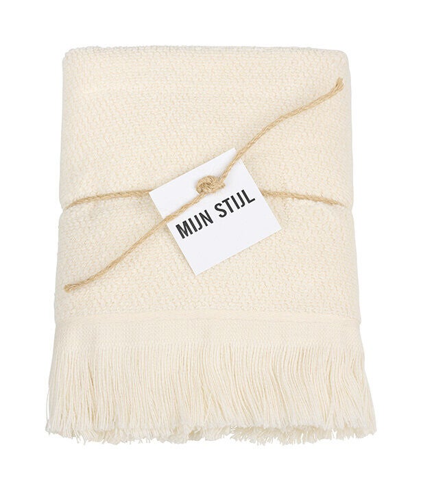 MIJN STIJL - Handdoek Franjes Ecru