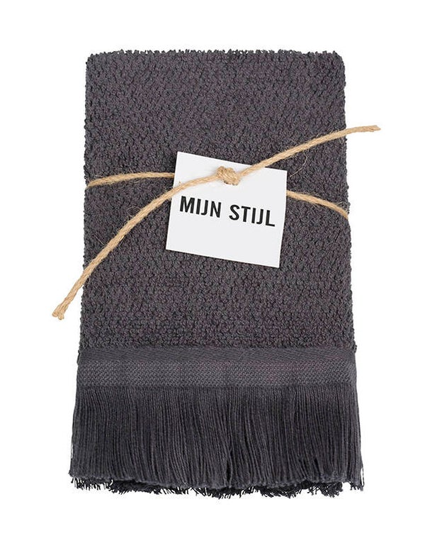 MIJN STIJL - Vaatdoek Franjes Donkergrijs